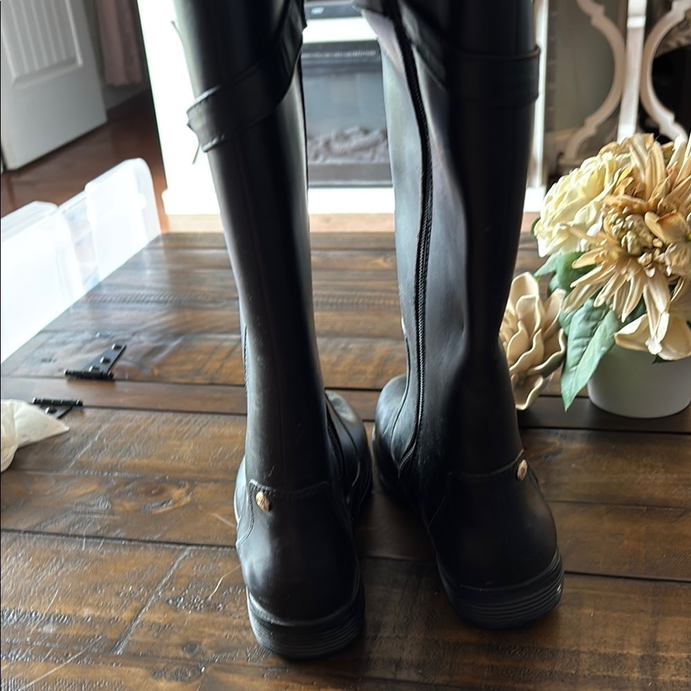 Mi.iM Black Glossy Winter Rain Boots - Picture 3 of 9